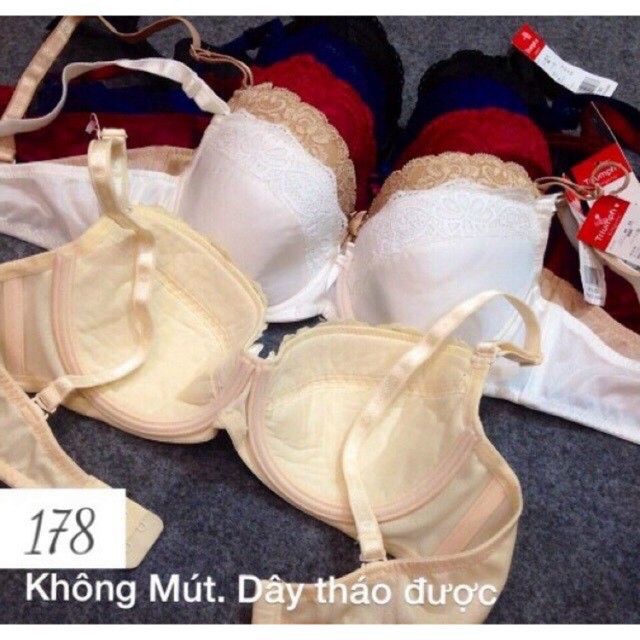 Áo ngực vải, Lady mã 178 Không mút, Có gọng , Dây tháo được - MY LOAN 42