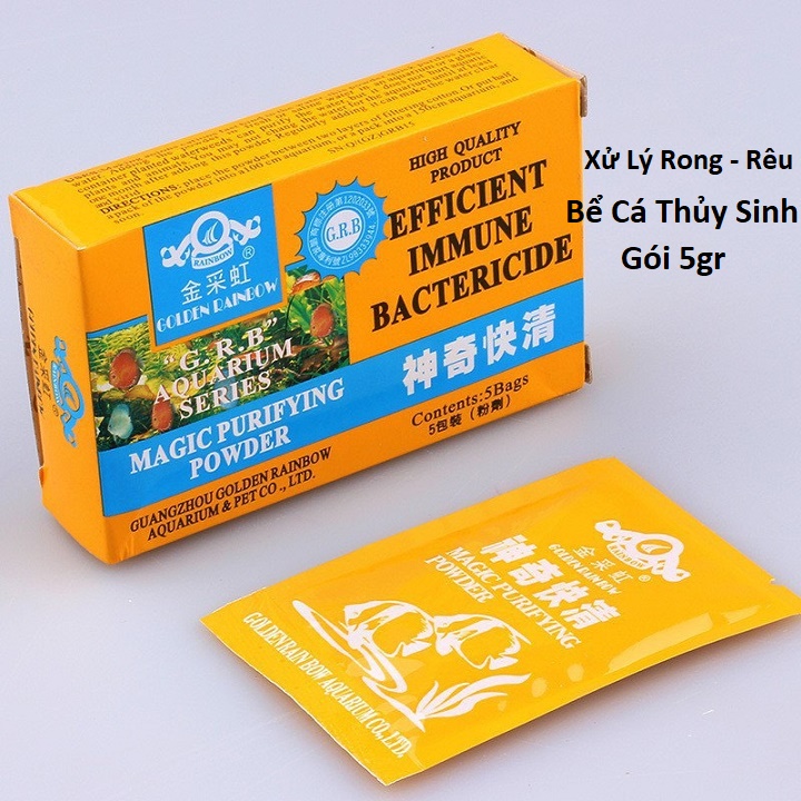 Diệt rêu rainbow - diệt rêu bể cá dạng bột cho hồ cá thủy sinh - gói 5gr