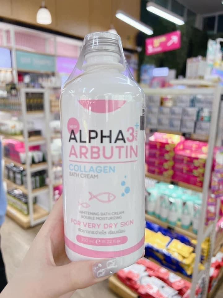Sữa tắm trắng da alpha arbutin 3+ plus collagen bath cream