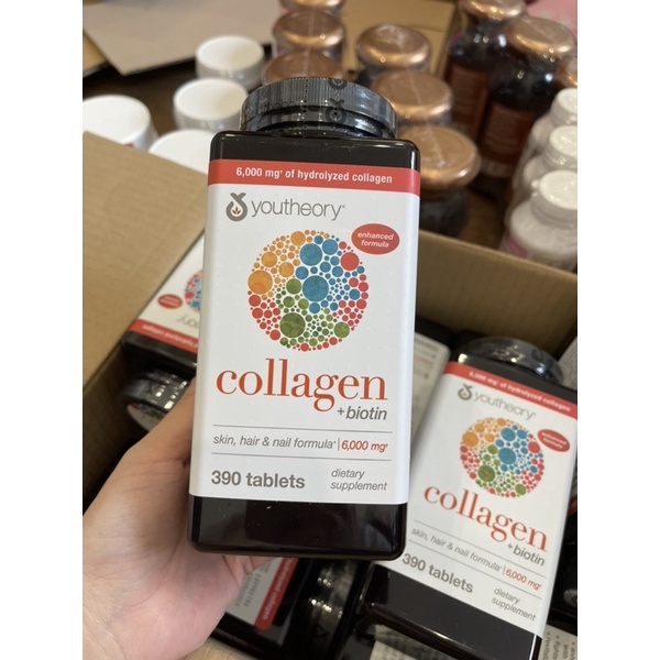 Collagen Youtheory Type 1 2 & 3 MỸ 390v CHÍNH HÃNG
