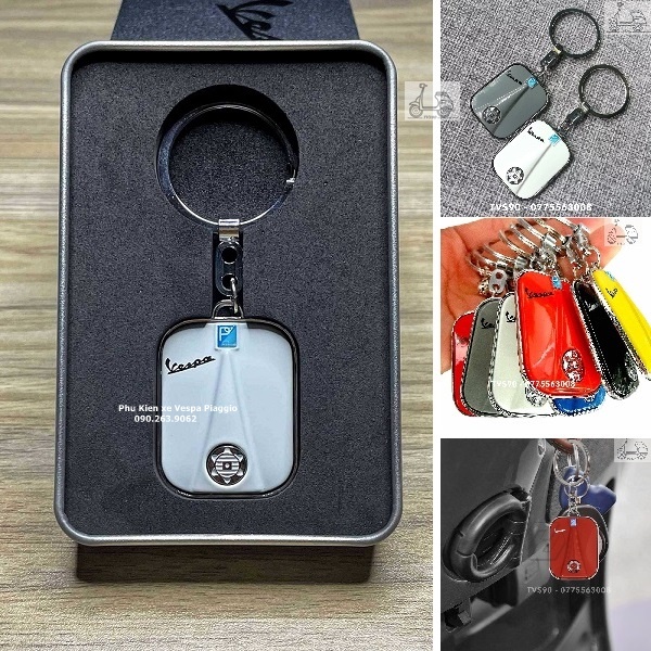 Móc khóa vespa cnc hộp nhôm sang trọng cao cấp