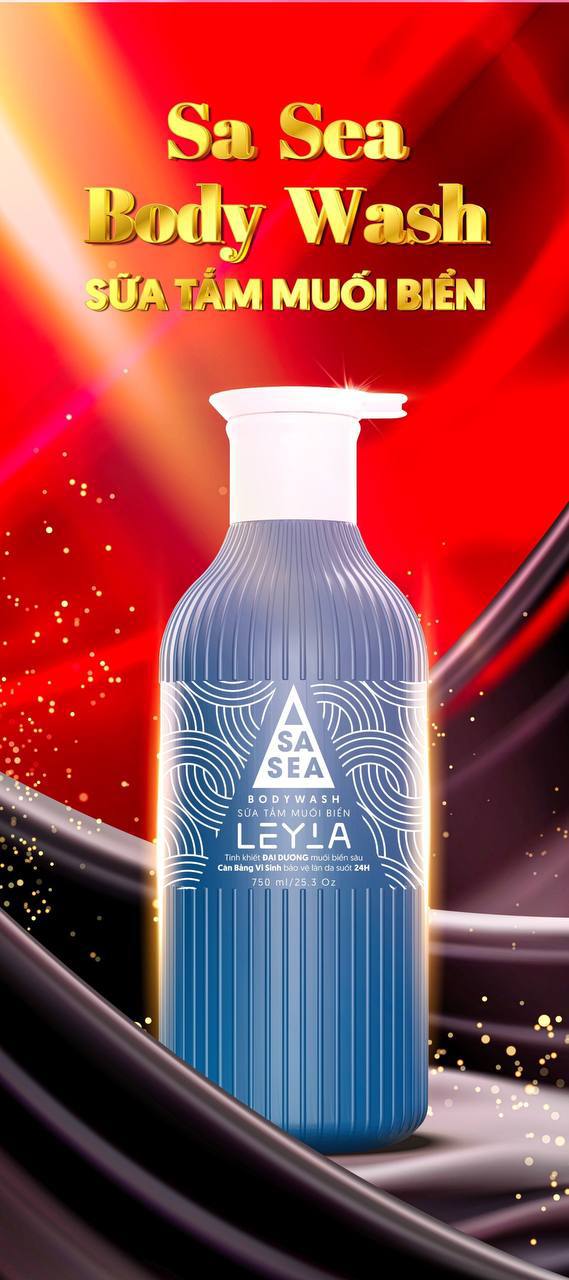 Sữa tắm muối biển công nghệ sinh học - Sa sea body wash - Leyla