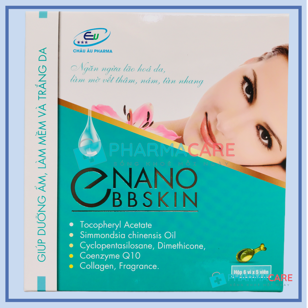 Viên bôi vitamin e - dưỡng ẩm, làm mềm và trắng da - enano bbskin - 6 vỉ x 5 viên