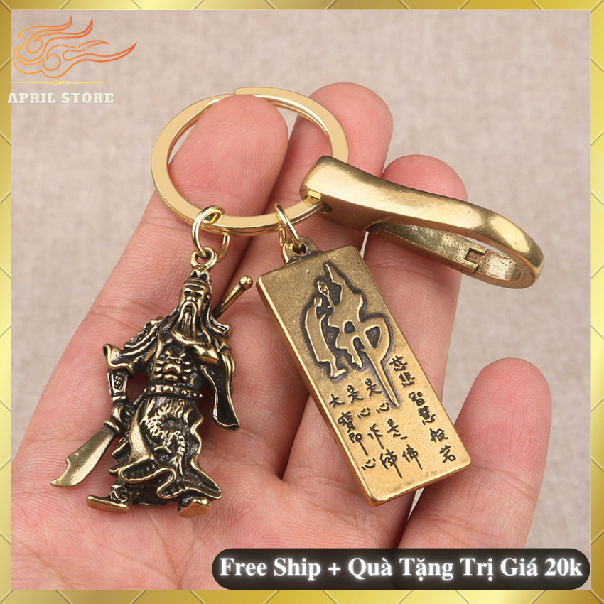 [Đồng Thau] Móc Khóa Đồng 3 Món (HL07) Quan Vũ-Tỳ Hưu-Bùa Hộ Mệnh-Bầu Rắn-Lá Tiền Vàng-Túi Tiền-Treo Thắt Lưng Phong Thủy Thu Hút Tài Lộc May Mắn