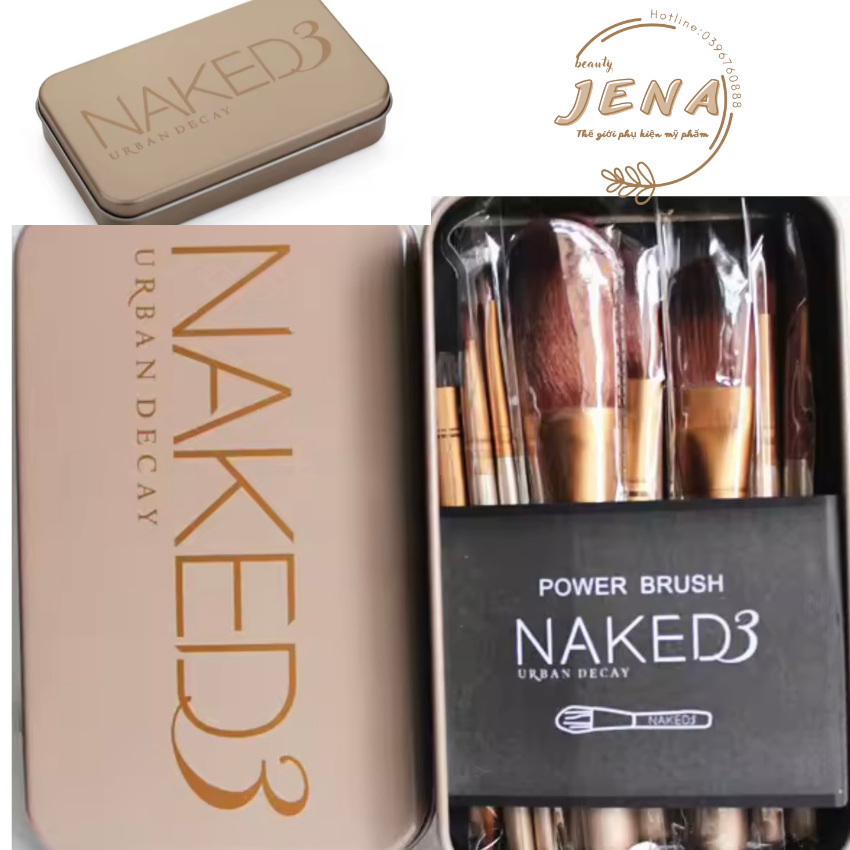 Bộ cọ trang điểm cá nhân 12 cây Naked 3