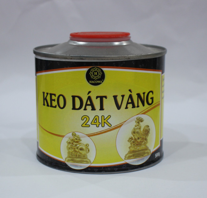 Lọ 500g Keo dán vàng 24K chuyên dát đồ gỗ, kim loại, nhựa, đá, thủy tinh, gốm sứ, dát vàng thật, vàng công nghiệp hiệu quả bóng đẹp, lỳ mặt như xi mạ