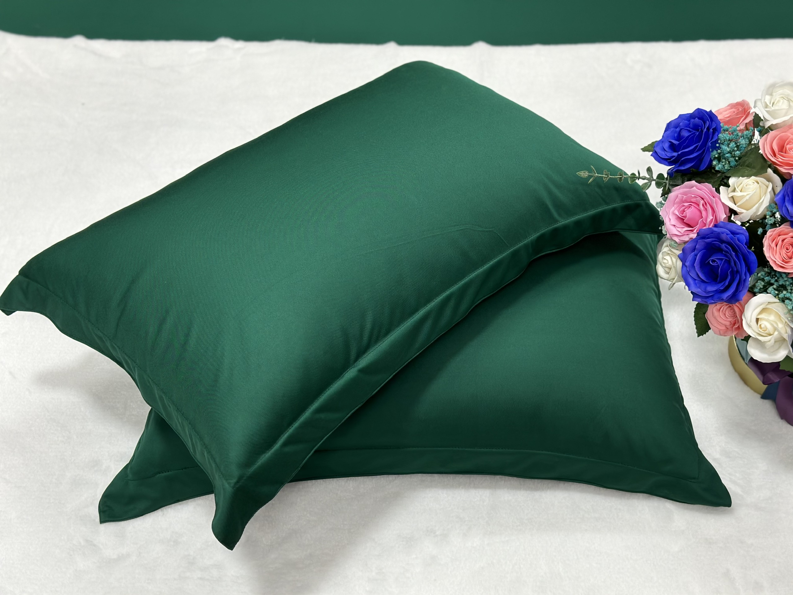 Áo gối/vỏ gối nằm thun lạnh silk cao cấp màu trơn