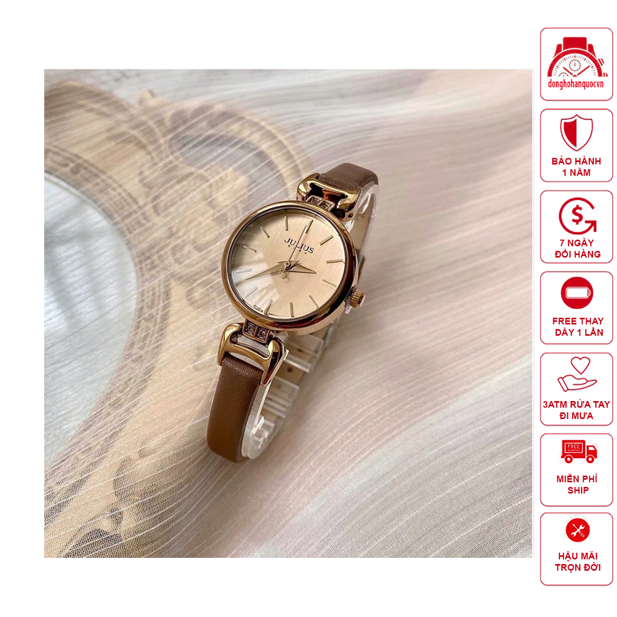 Đồng hồ nữ Julius JA-925 kiểu dáng nhỏ xinh