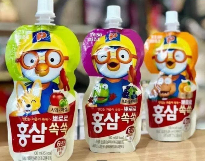 [FreeshipMAX] Nước uống Paldo Hàn Quốc 10 gói x 100ml, nước uống trái cây pororo, nước uống hồng sâm pororo Hàn Quốc, nước uống trái cây paldo pororo trẻ em vị cam Hàn Quốc, PP Sâm Yến Thái An