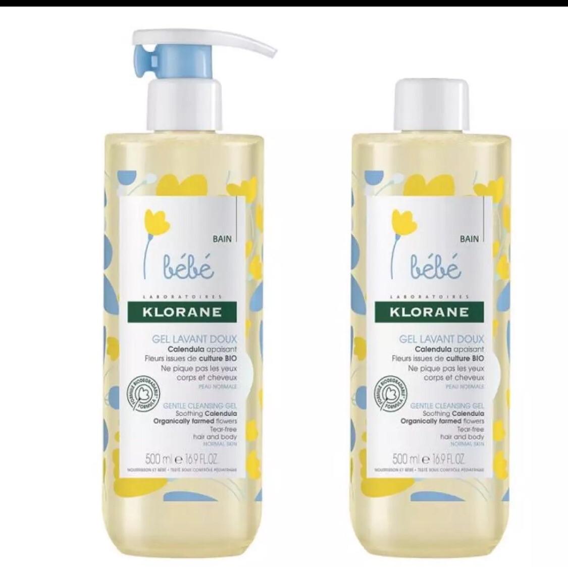 Cặp Sữa tắm gội 2 in 1 Klorane bebe Pháp