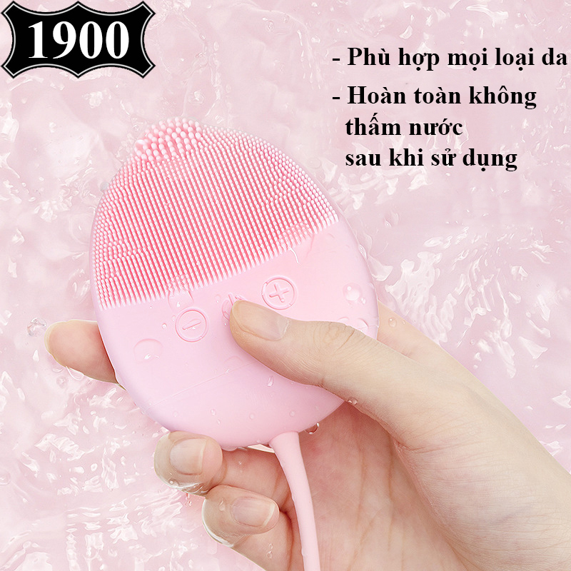 Máy rửa mặt massage đầu nhọn mini, Bông rửa mặt thiết kế mới, Sóng siêu âm tiện lợi