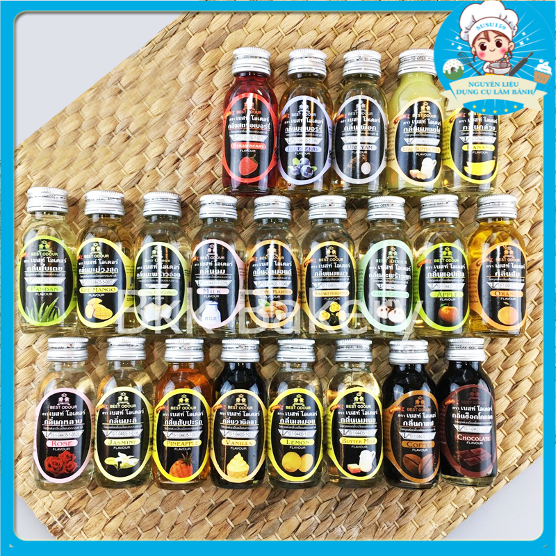 Tinh Mùi Hương Best Odour Thái Lan chai 30ml Đủ Các Mùi (Vani, Lá Dứa, Cafe, Việt Quất, Bơ, Sầu Riêng, Chuối,...)