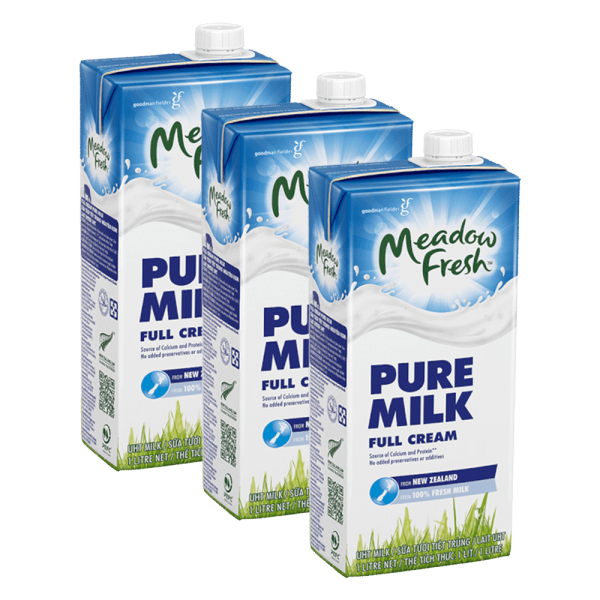 [Combo 3 Hộp] Sữa Tươi Nguyên Kem Meadow Fresh 1L - Nhập Khẩu Úc