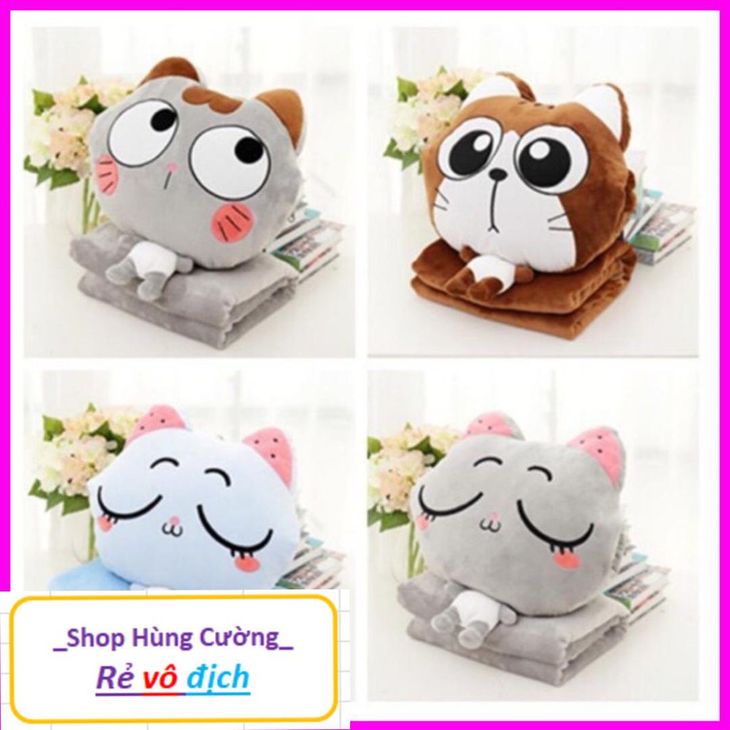 Bộ Chăn,Gối ngủ văn phòng, công sở 2 in1 hình thú ngộ nghĩnh