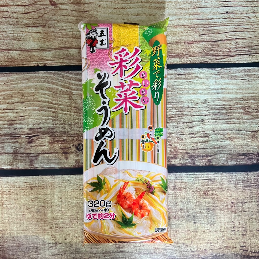 Mì somen ngũ sắc vị rau củ itsuki nhật bản 320g