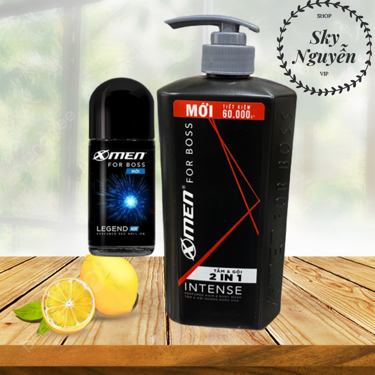 Tắm gội 2in1 x-men for boss 650g tặng kèm lăn khử mùi 40ml.