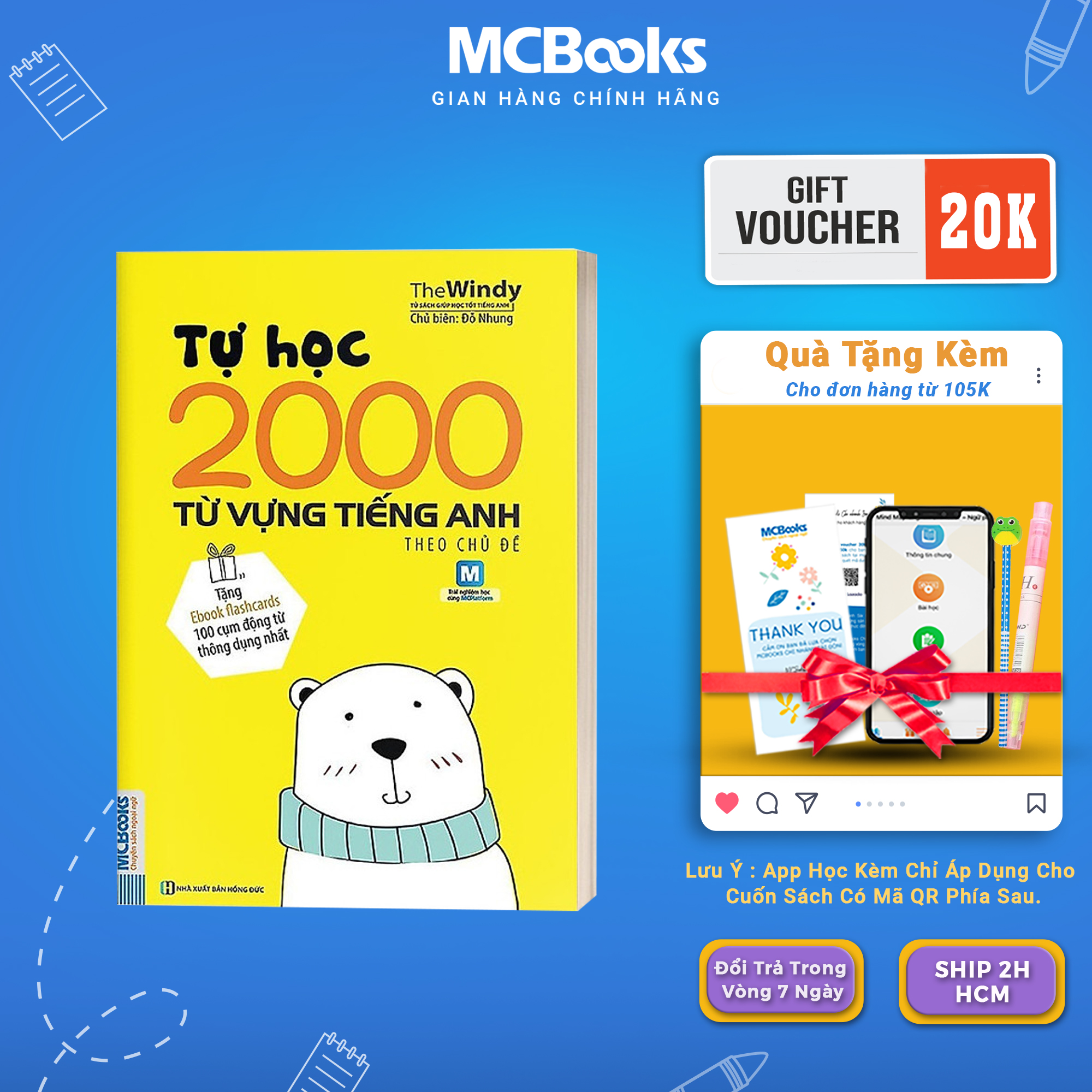 Sách - Tự học 2000 từ vựng tiếng Anh theo chủ đề - McBooks