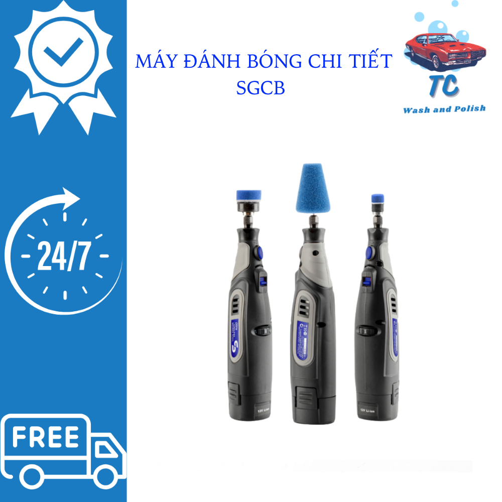 Máy Đánh Bóng Chi Tiết SGCB – Sử Dụng Pin 12V – Sử Dụng Liên Tục 2H
