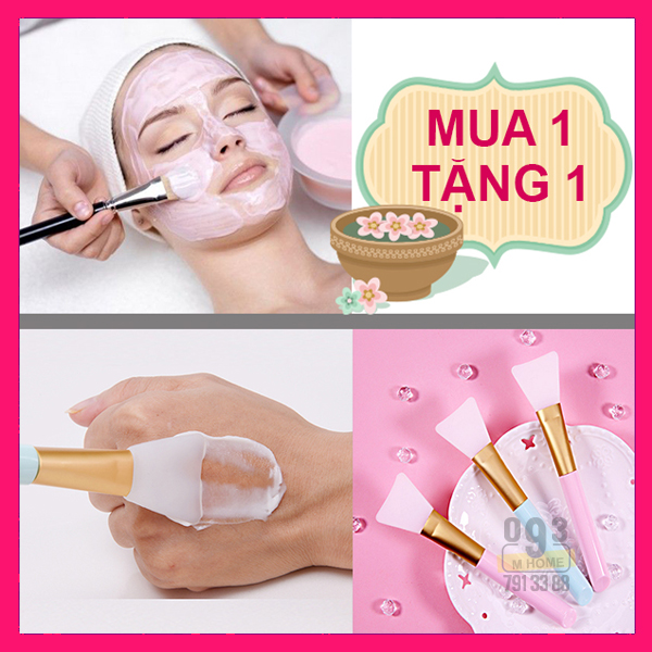 Combo 2 Cọ Silicon và Cọ Lông Mềm Quét Mặt Nạ Mask