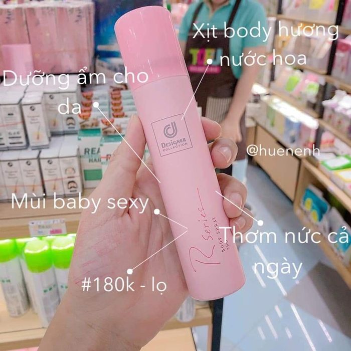 Xịt Thơm Toàn Thân Hương Nước Hoa R Designer 75ml Hương Thơm Ngọt Ngào