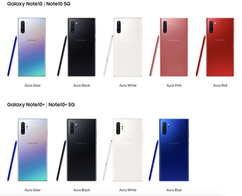 Samsung galaxy note 10 5g mỹ , hàn ram 8gb bộ nhớ 256gb chip qualcom snapdragon 855 chính hãng