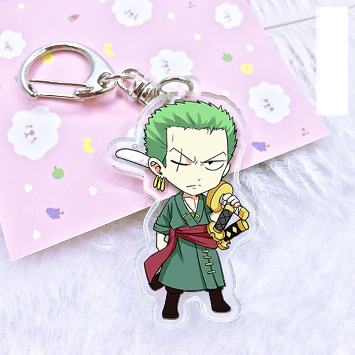 Móc khóa Zoro Onepiece mica 2 mặt