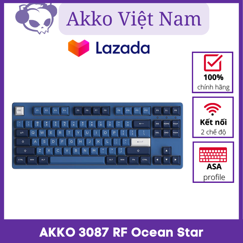 Bàn phím cơ AKKO 3087 RF Ocean Star (Dual-mode / AKKO sw v3)