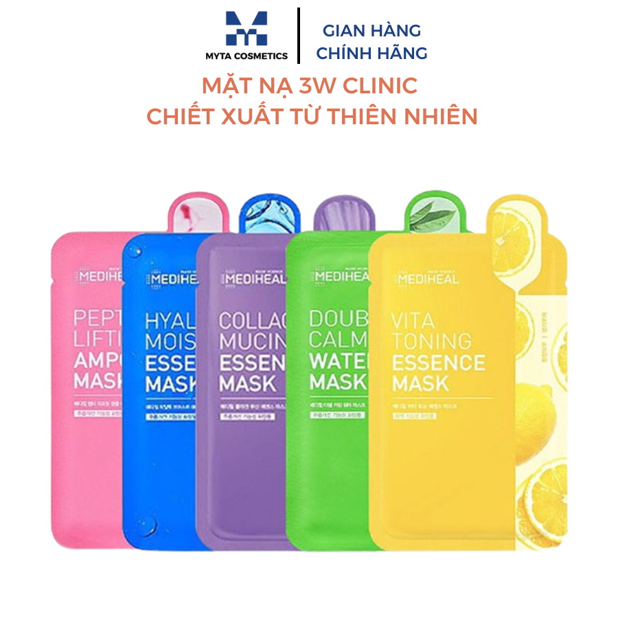 Mặt nạ Mediheal Essence Ampoule Mask dưỡng trắng, trẻ hóa da, dưỡng ẩm, chăm sóc mụn - Miếng 20ml