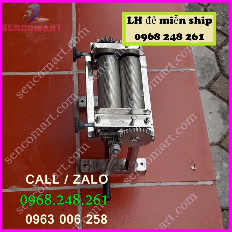 Máy cán khô mực, cá đuối quay tay, quả lô 15, 17 cm tại hà nội