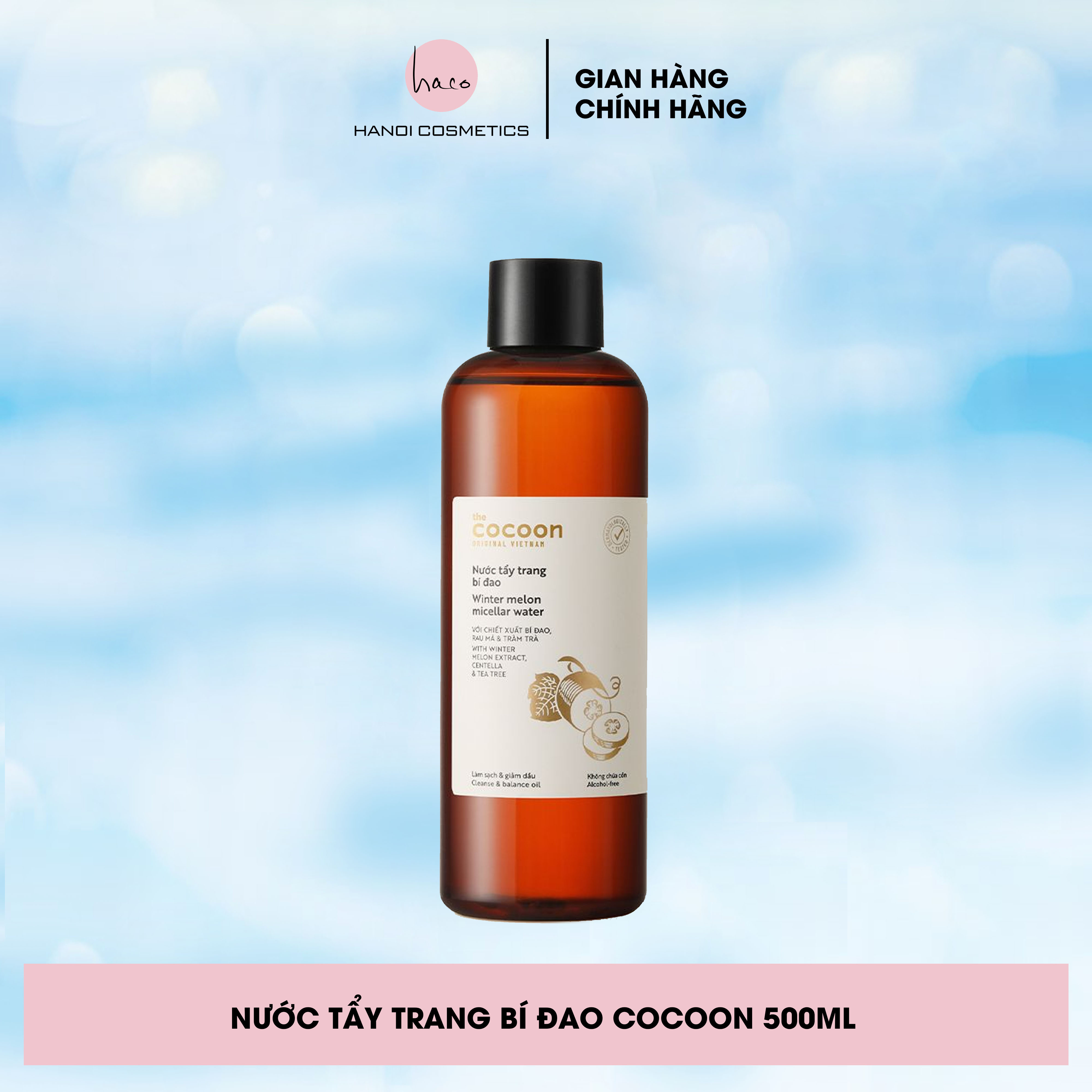 Nước tẩy trang bí đao cocoon 500ml