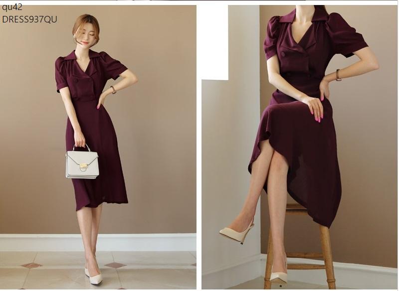 Dress937qu đầm xòe công sở