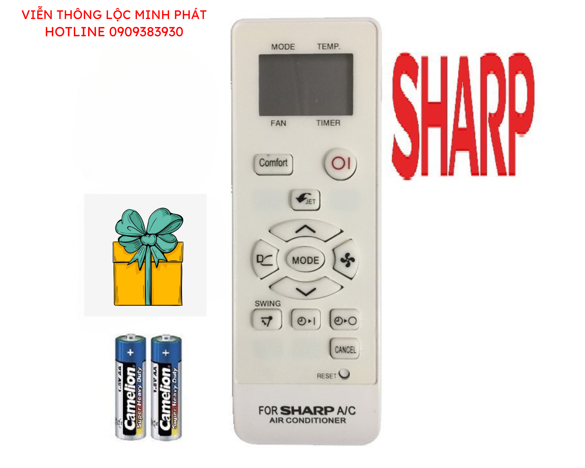 Remote máy lạnh sharp crmc-a907jbez - điều khiển điều hòa sharp