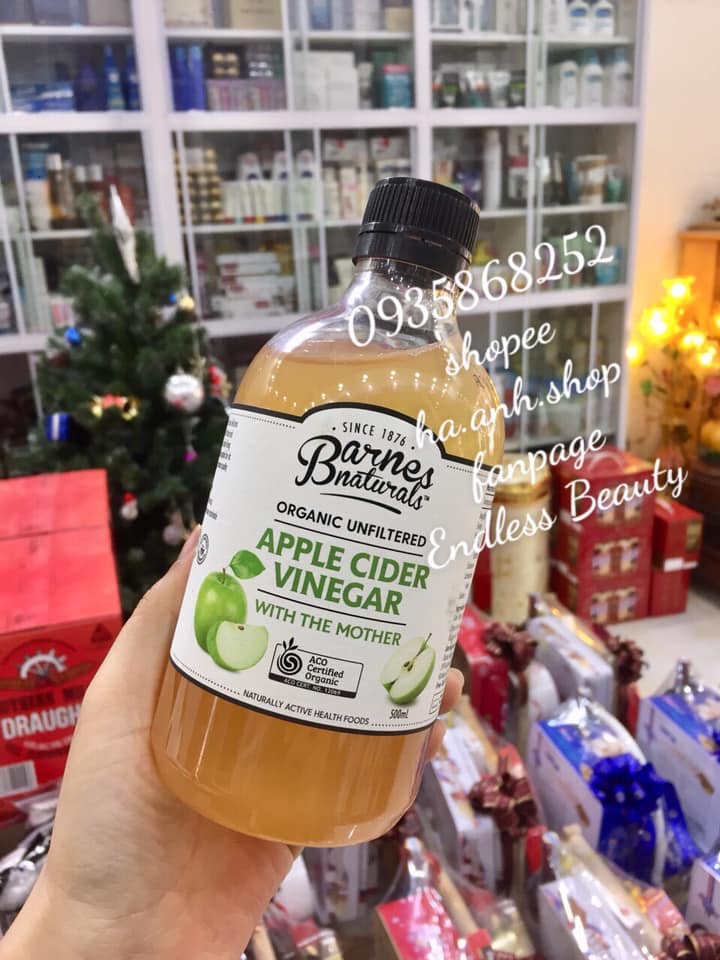 nước ép táo apple cider vinegar barnes 500ml