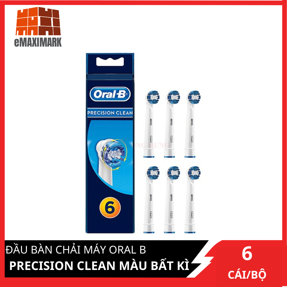 Đầu bàn chải máy Oral B Precision Clean Màu bất kì Bộ 6 đầu