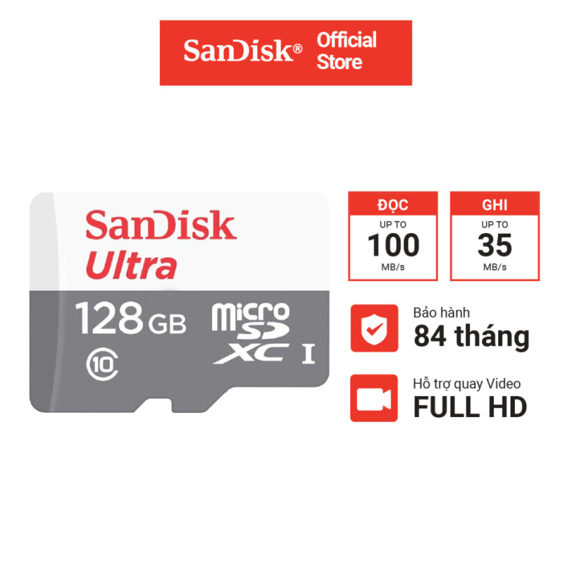 Thẻ Nhớ MicroSDXC SanDisk Ultra 32GB - 64GB - 128GB  100MB/s 667x