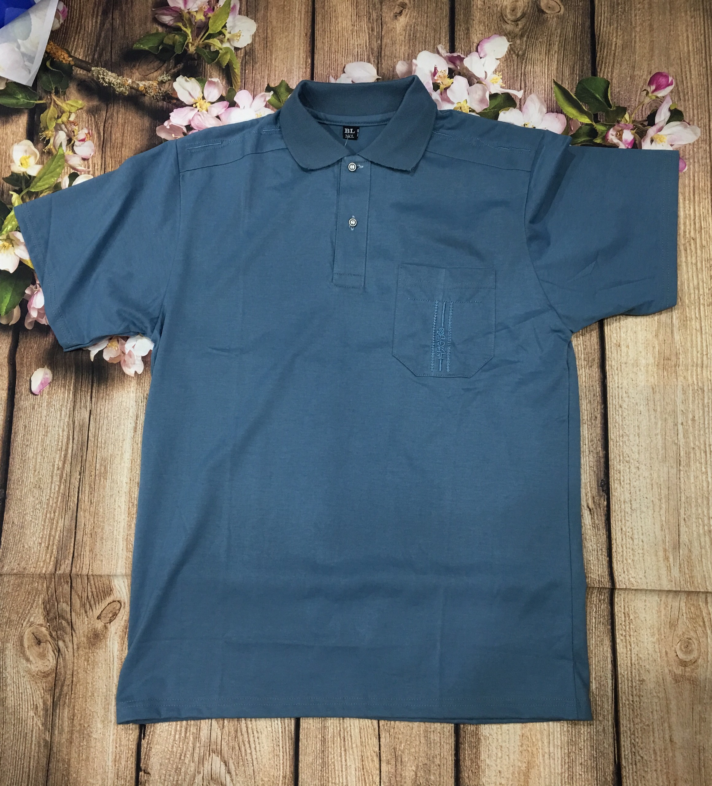 [HCM]ÁO THUN NAM TRUNG NIÊN MẪU TRƠN TÚI THÊU 100% COTTON ( 23523452)