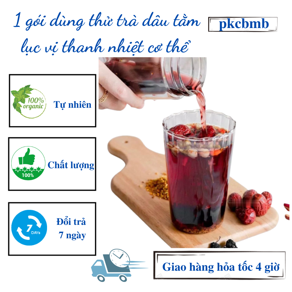 1 gói dùng thử trà dâu tằm lục vị thanh nhiệt cơ thể