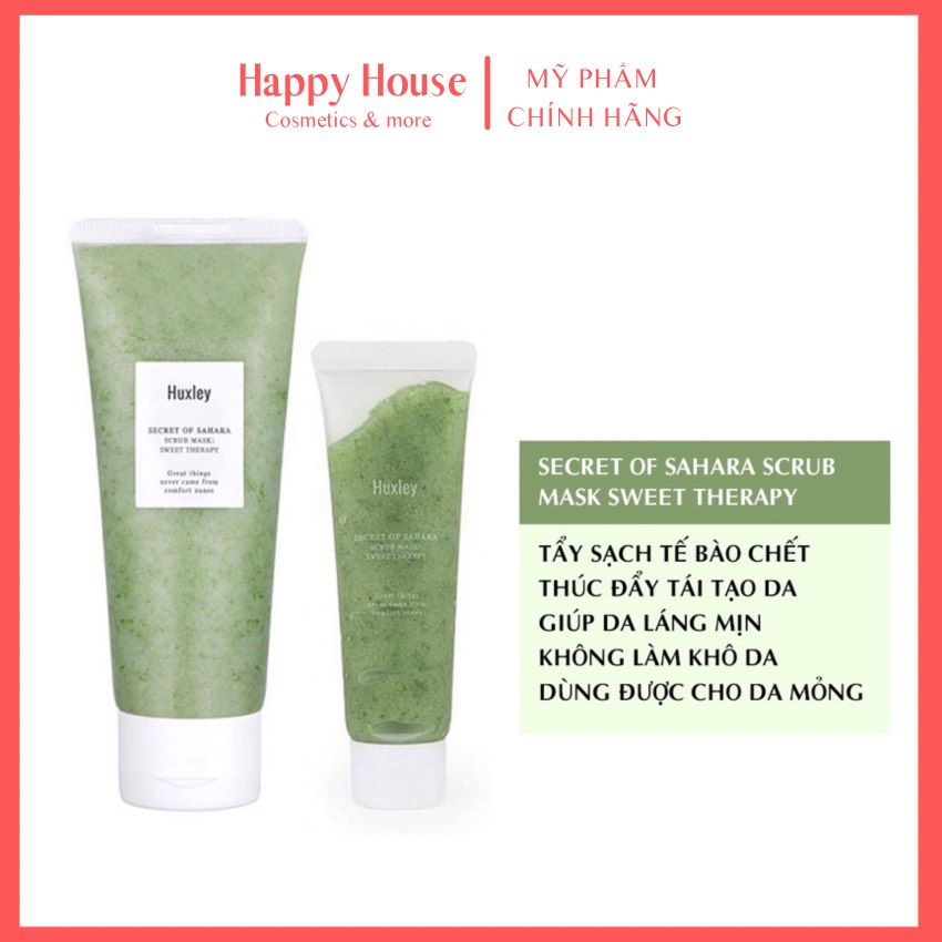 Tẩy da chết Huxley Secret Of Sahara - Scrub Mask Sweet Therapy- Happy House