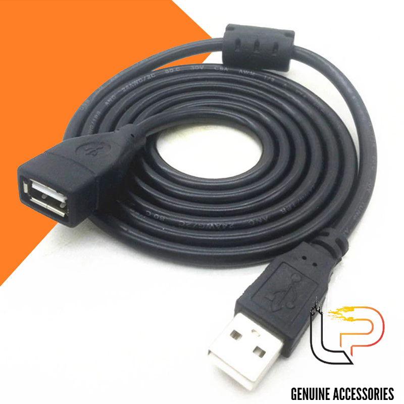 Cáp usb nối dài chống nhiễu màu đen dài 1.5m - 3m - 5m
