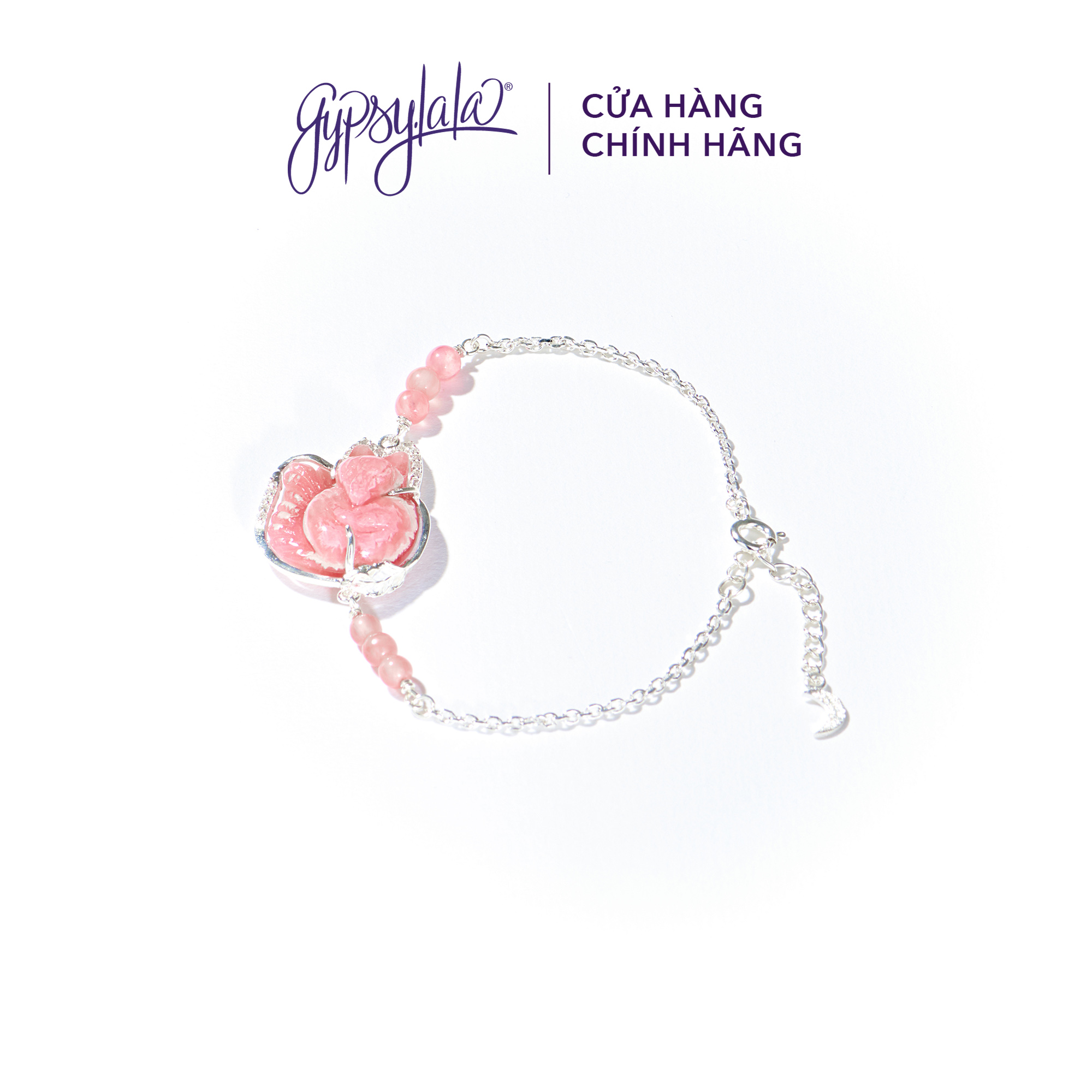 Lắc Tay Hồ Ly Đá Đào Hoa Thiên Nhiên May Mắn SP002921 Gypsy.lala