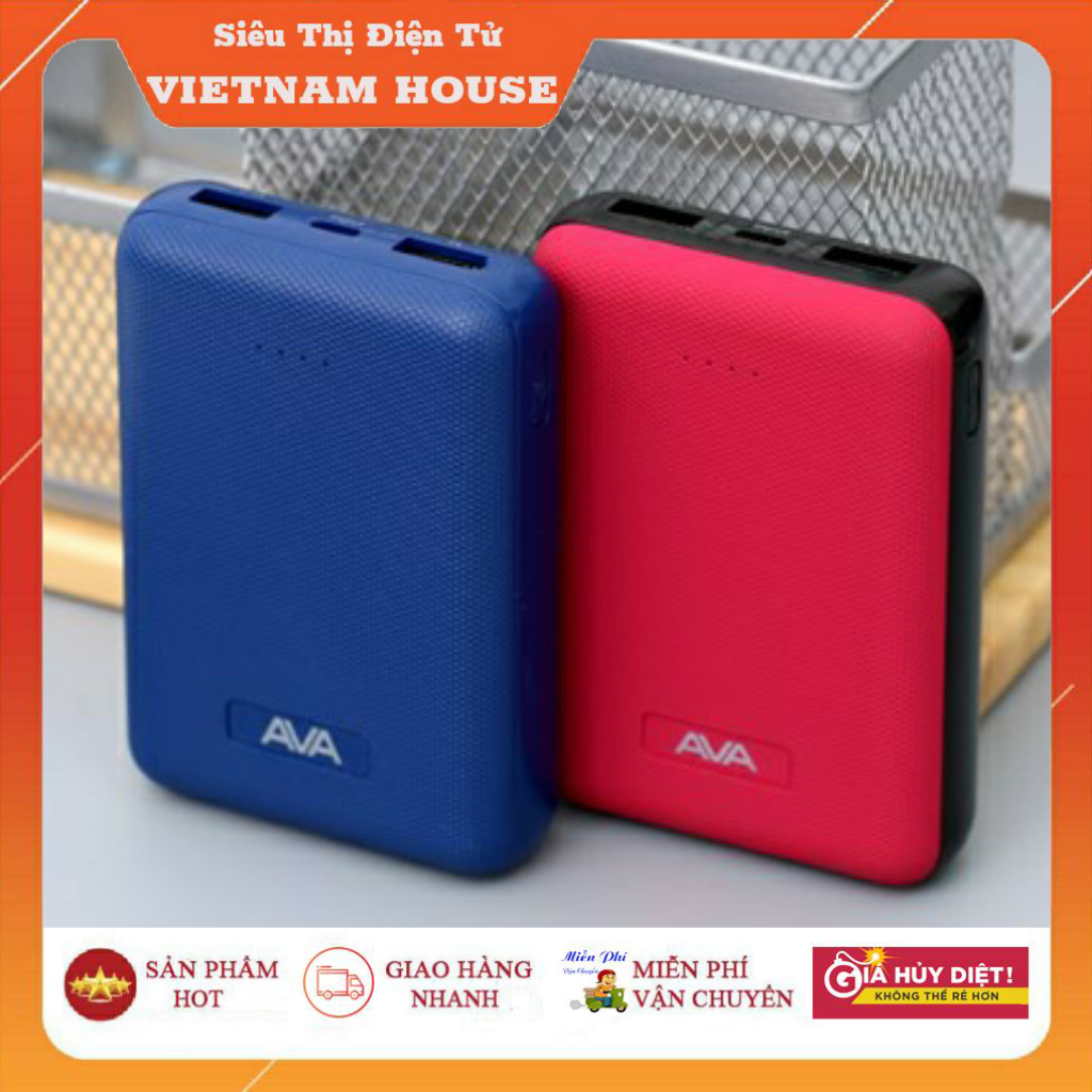 [Chính Hãng]🔴Pin sạc dự phòng Polymer 10.000mAh AVA PA W11[Đã Sử Dụng]