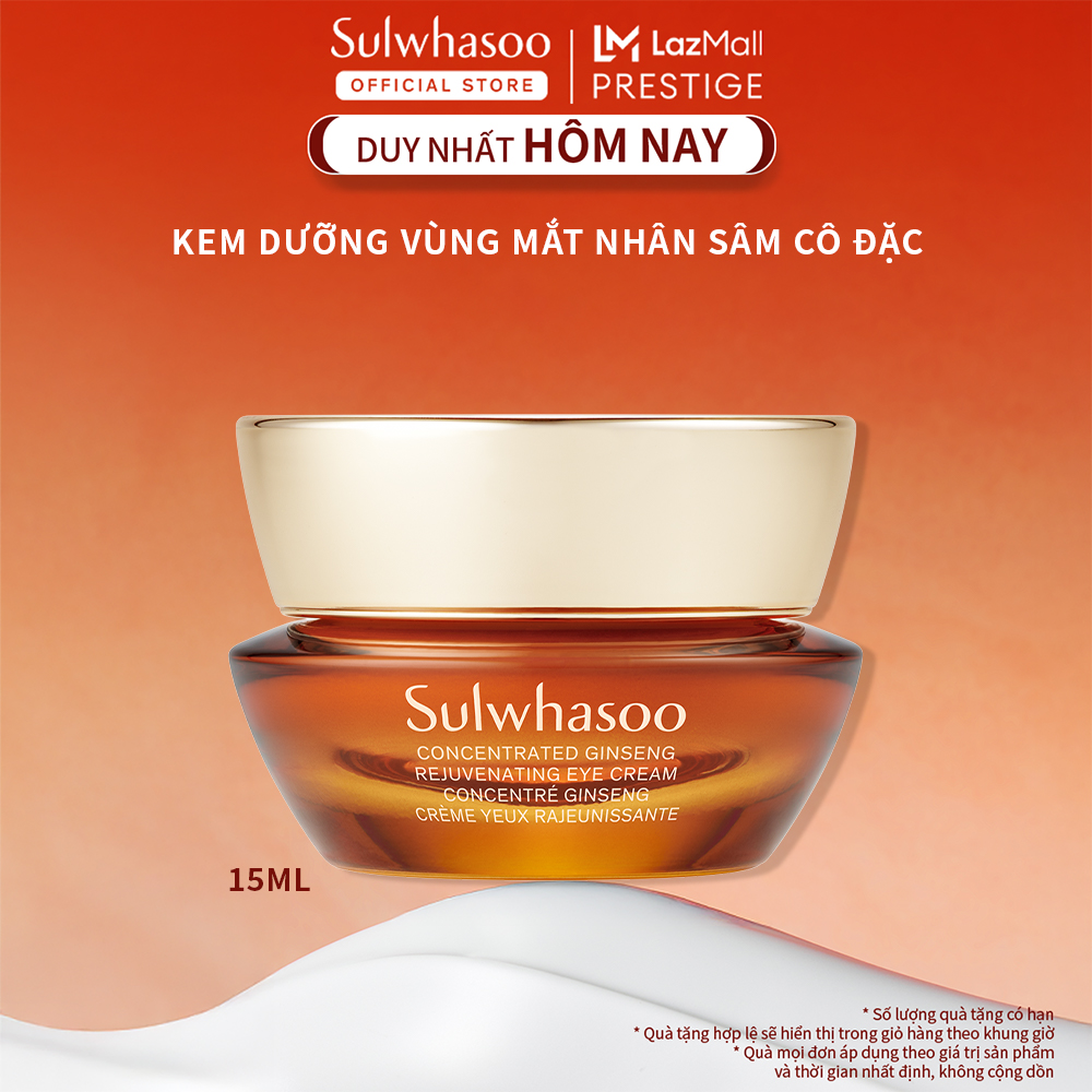 Kem Mắt Từ Nhân Sâm Dưỡng Da Ngăn Ngừa Lão Hóa Sulwhasoo Concentrated Ginseng Rejuvenating Eye Cream 15ml
