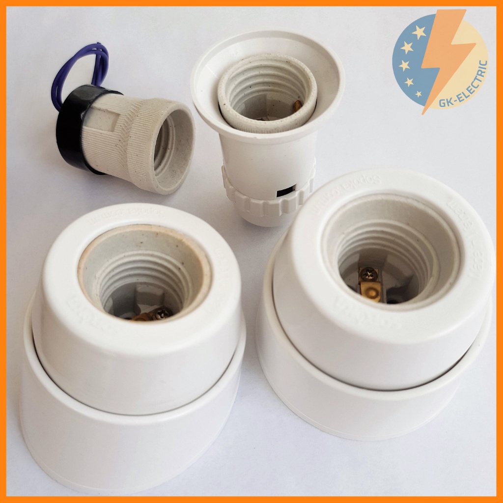 Đuôi đèn sứ sopoka e27 ren xoáy chịu nhiệt