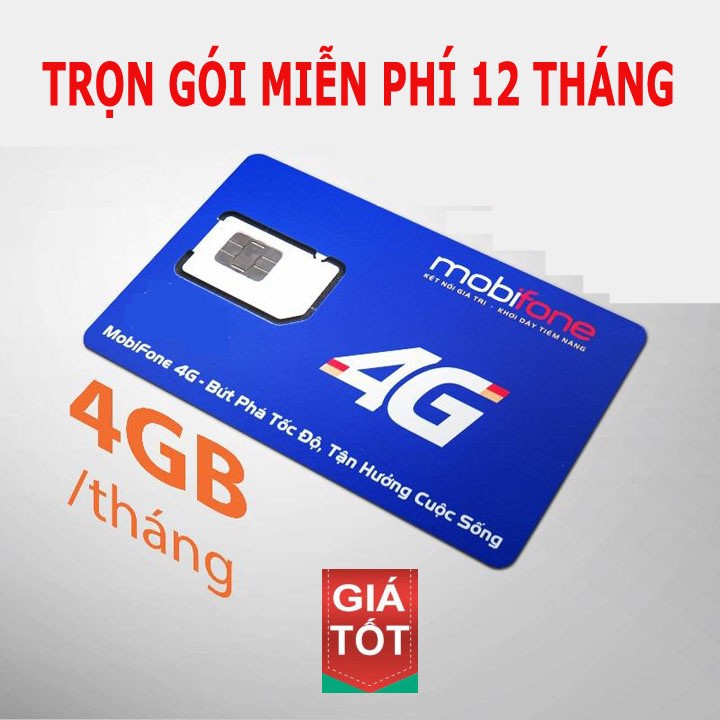 (TẶNG DATA KHỦNG) Sim 4G trọn gói 1 năm SIM 4G Mobifone MAX BĂNG THÔNG TỐC ĐỘ CAO  FREESHIP - CHƯA KÍCH HOẠT.