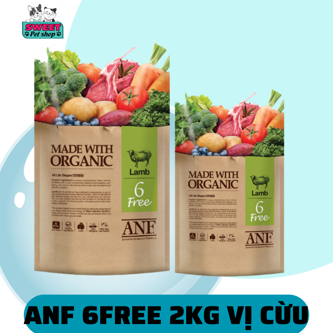 Thức ăn hạt cho chó anf 6free vị cừu 2kg