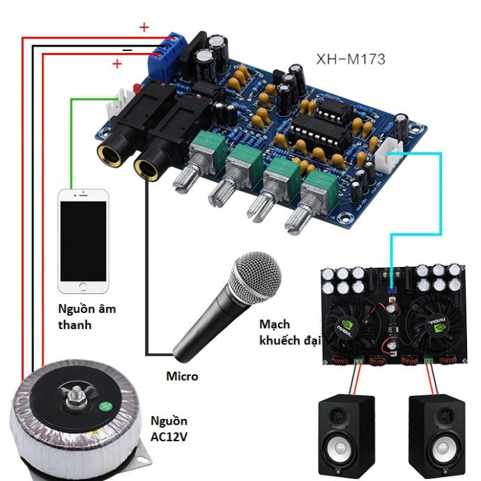 Mạch khuếch đại micro có echo
