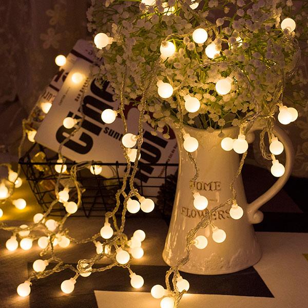 [HCM]Đèn Led Trang Trí Ngôi Sao Dài 6M - 40 Bóng Trang Trí Noel Lễ Tết. Độ sáng cao sinh nhiệt rất thấp tiêu thụ điện năng thấp