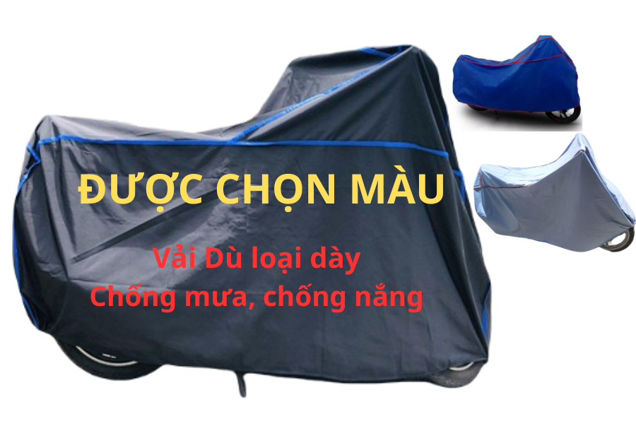 [HCM] Bạt trùm xe máy Chống Nắng Mưa 2 lớp dành cho xe AB, Vecba, xe SH, xe số, ghế Massage  (Màu ngẫu nhiên)