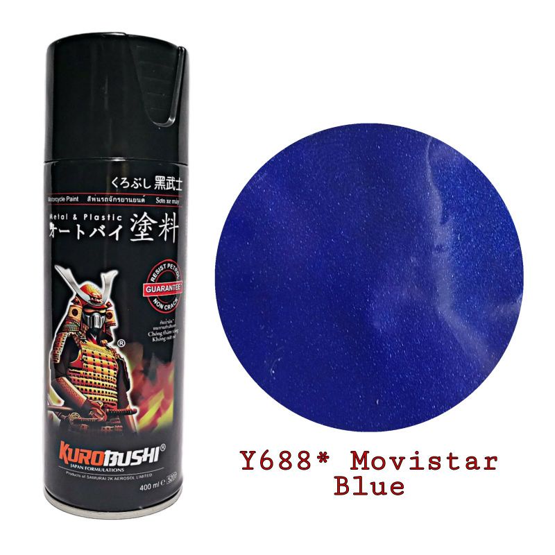 [HCM]Samurai Y688 - Sơn xịt màu Xanh Movistar Yamaha - sơn xe máy cao cấp.