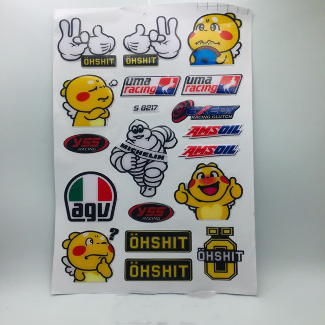 Tem Sticker đề can Uma Racing chống nước , decal trang trí xe - giá cả bảng